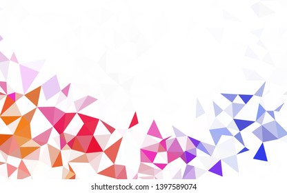 Light Purple vector abstract mosaic background. A sample with polygonal shapes. Polygonal design for your web site.