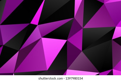 Light Purple vector abstract mosaic backdrop. Geometric illustration in Origami style with gradient. Template for your brand book.