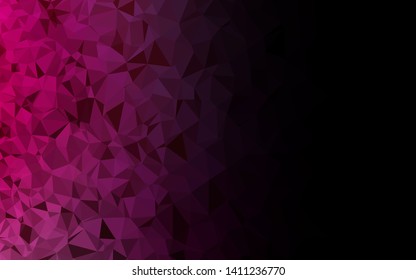 Light Purple vector abstract mosaic pattern. An elegant bright illustration with gradient. The best triangular design for your business.