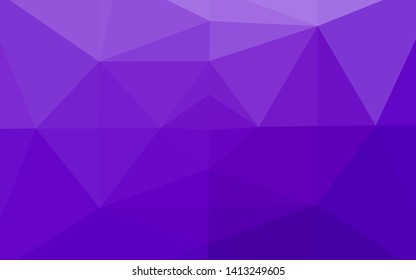 Light Purple vector abstract mosaic pattern. Colorful abstract illustration with gradient. The best triangular design for your business.