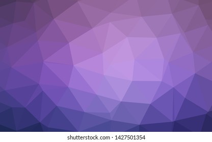 Light Purple vector abstract mosaic pattern. An elegant bright illustration with gradient. Template for a cell phone background.