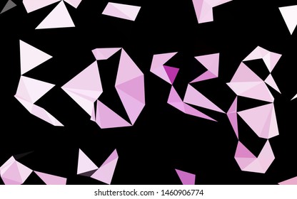 Light Purple vector abstract mosaic backdrop. Triangular geometric sample with gradient.  Elegant pattern for a brand book.