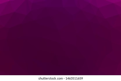 Light Purple vector abstract mosaic pattern. Creative illustration in halftone style with gradient. The best triangular design for your business.