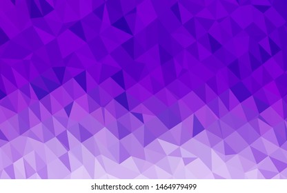 Light Purple vector abstract mosaic background. Shining illustration, which consist of triangles. Polygonal design for your web site.