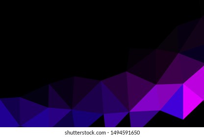 Light Purple vector abstract mosaic background. Colorful illustration in Origami style with gradient.  New texture for your design.