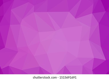Light Purple vector abstract mosaic backdrop. Colorful illustration in Origami style with gradient.  Polygonal design for your web site.