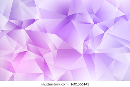 Light Purple vector abstract mosaic backdrop. Colorful abstract illustration with triangles. Brand new design for your business.
