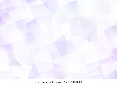 Hellvioletter, abstrakter Mosaikhintergrund, Vektorgrafik. Abstrakte Illustration mit eleganten Dreiecken. Muster für den Hintergrund eines Markenbuchs.