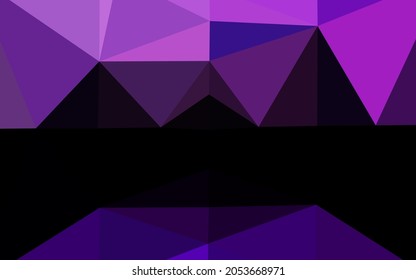 Hellviolettes, abstraktes Mosaikmuster mit Vektorgrafik. Dreieckige geometrische Probe mit Farbverlauf.  Das beste Dreiecksdesign für Ihr Unternehmen.