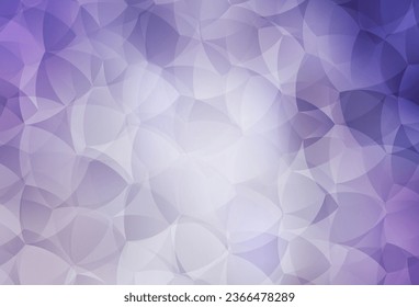 Patrón de mosaico abstracto del vector púrpura claro. Ilustración colorida y brillante con triángulos. Patrón triangular para tu diseño.