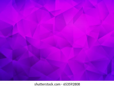 Light Purple vector abstract mosaic template. Shining colored illustration in a brand-new style. The template can be used as a background for cell phones.