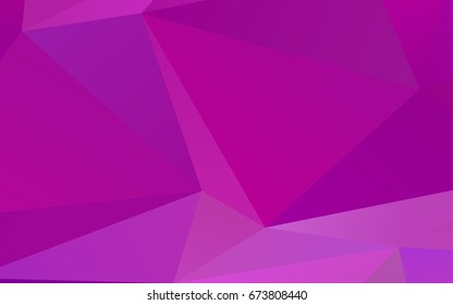 Light Purple vector abstract mosaic pattern. Shining illustration, which consist of triangles. A completely new template for your business design.