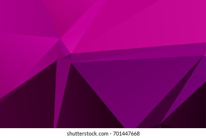 Light Purple vector abstract mosaic background. Triangular geometric sample with gradient.  A completely new design for your business.
