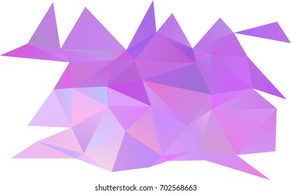 Light Purple vector abstract mosaic background. An elegant bright illustration with gradient. The best triangular design for your business.