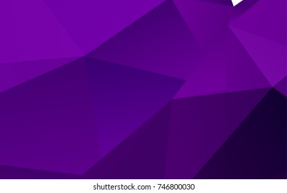 Light Purple vector abstract mosaic template. Geometric illustration in Origami style with gradient.  A completely new design for your business.