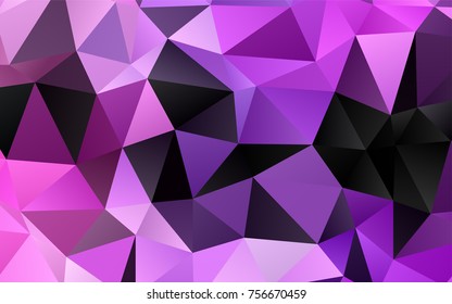 Light Purple vector abstract mosaic template. A sample with polygonal shapes. The elegant pattern can be used as part of a brand book.