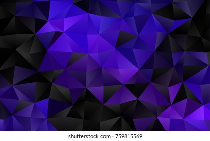 Light Purple vector abstract mosaic pattern. A vague abstract illustration with gradient. The best triangular design for your business.