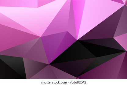 Light Purple vector abstract mosaic pattern. Creative illustration in halftone style with gradient. The completely new template can be used for your brand book.
