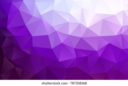 Light Purple vector abstract mosaic template. Geometric illustration in Origami style with gradient.  A completely new template for your business design.