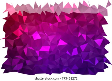 Light Purple vector abstract mosaic pattern. Shining illustration, which consist of triangles. The completely new template can be used for your brand book.