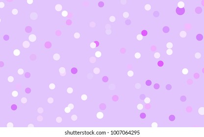 Light Purple vector abstract pattern with circles. Geometry template for your business design. Background with colored spheres.
