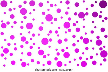 Light Purple vector abstract pattern with circles. Geometry template for your business design. Background with colored spheres.