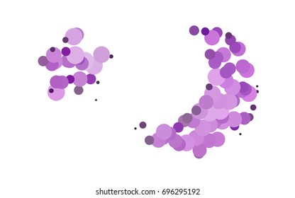 Light Purple vector abstract pattern with circles. Geometry template for your business design. Background with colored spheres.