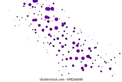 Light Purple vector abstract pattern with circles. Geometry template for your business design. Background with colored spheres.