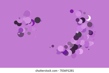 Light Purple vector abstract pattern with circles. Geometry template for your business design. Background with colored spheres.