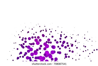 Light Purple vector abstract pattern with circles. Geometry template for your business design. Background with colored spheres.