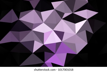 Light Purple vector abstract polygonal background. Shining illustration, which consist of triangles. The elegant pattern can be used as part of a brand book.