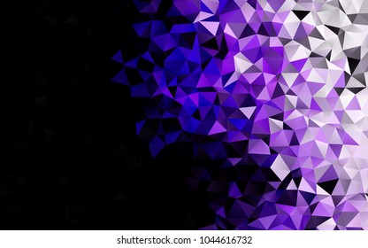 Light Purple vector abstract polygonal template. A completely new color illustration in a vague style. The best triangular design for your business.
