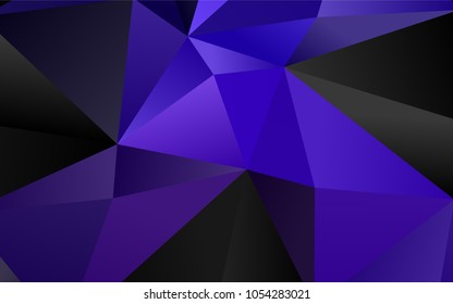 Light Purple vector abstract polygonal template. Triangular geometric sample with gradient.  The best triangular design for your business.