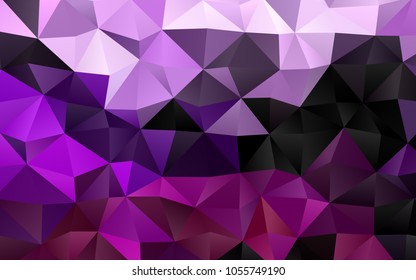 Light Purple vector abstract polygonal template. Creative geometric illustration in Origami style with gradient. The template can be used as a background for cell phones.