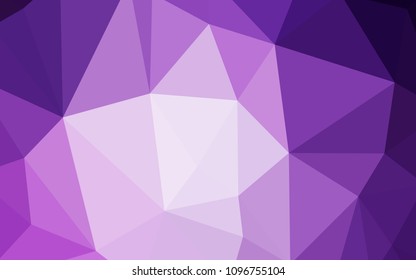 Light Purple vector abstract polygonal pattern. A completely new color illustration in a polygonal style. Triangular pattern for your design.