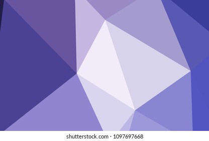 Light Purple vector abstract polygonal background. Colorful illustration in abstract style with triangles. Triangular pattern for your design.