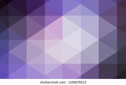 Light Purple vector abstract polygonal background. Colorful abstract illustration with gradient. The best triangular design for your business.