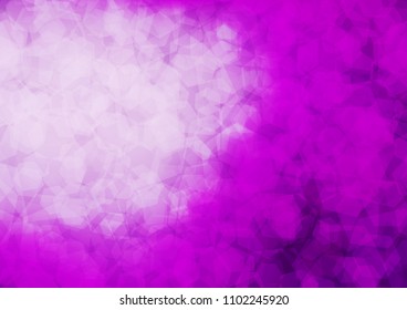 Light Purple vector abstract polygonal template. Shining illustration, which consist of hexagons. A completely new design for your business.