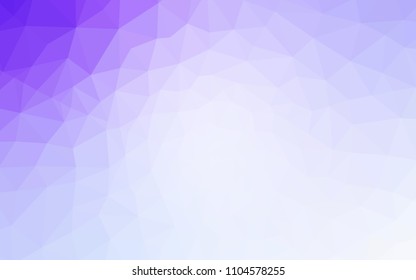 Light Purple vector abstract polygonal template. Geometric illustration in Origami style with gradient.  Triangular pattern for your design.