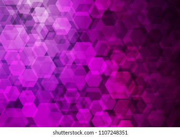 Light Purple vector abstract polygonal pattern. A completely new color illustration in a vague style. The best hexagonal design for your business.