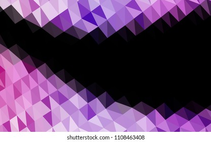 Light Purple vector abstract polygonal cover. Colorful illustration in abstract style with gradient. Triangular pattern for your business design.