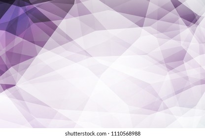 Light Purple vector abstract polygonal pattern. Polygonal abstract illustration with gradient. Triangular pattern for your design.