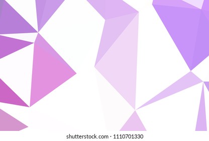 Light Purple vector abstract polygonal template. A sample with polygonal shapes. Brand new style for your business design.