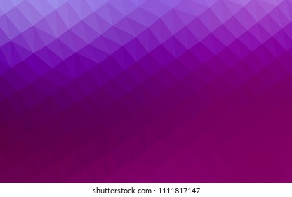 Light Purple vector abstract polygonal layout. Shining illustration, which consist of triangles. The best triangular design for your business.