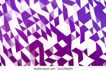 Light Purple vector abstract polygonal layout. Shining illustration, which consist of triangles. The best triangular design for your business.
