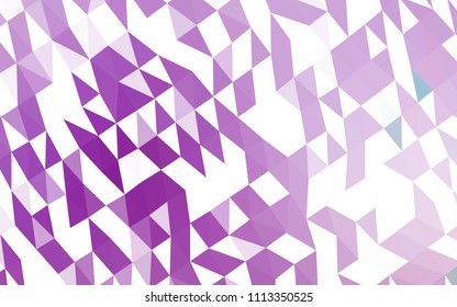 Light Purple vector abstract polygonal pattern. Creative geometric illustration with gradient. The best triangular design for your business.