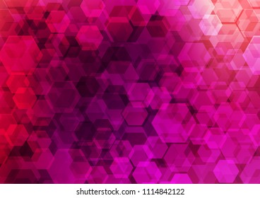 Light Purple vector abstract polygonal template. Creative illustration in halftone style with gradient. Brand new style for your business design.