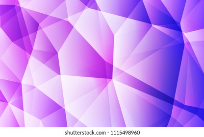 Light Purple vector abstract polygonal template. A completely new color illustration in a polygonal style. A completely new design for your leaflet.