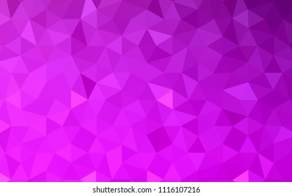 Light Purple vector abstract polygonal pattern. Colorful abstract illustration with triangles. Textured pattern for your backgrounds.