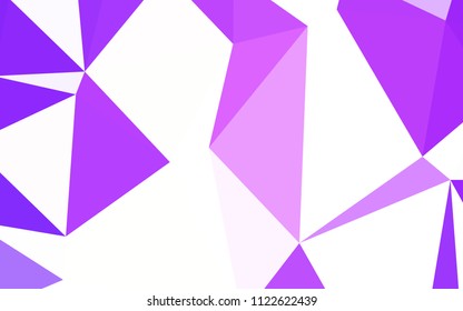 Light Purple vector abstract polygonal background. Colorful abstract illustration with triangles. Template for cell phone's backgrounds.